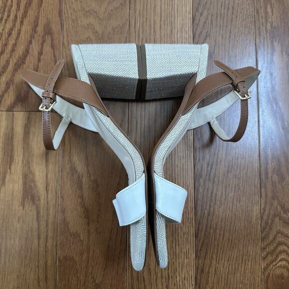 Cole Haan Women's Josie Block-Heel Sandals Ivory/Brown Size 8.5 - Picture 9 of 11